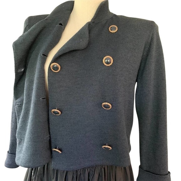 St John By Marie Gray Double Breasted Jacket Blazer Santana Knit Size Small - Picture 2 of 12